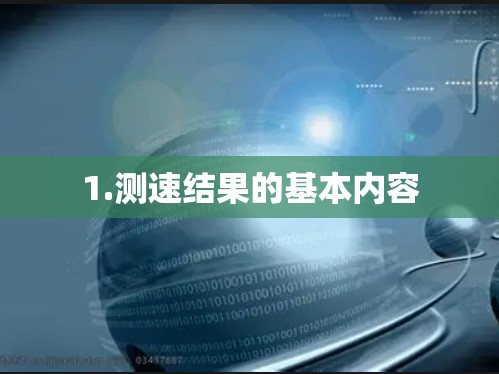 1.测速结果的基本内容