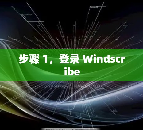 步骤 1，登录 Windscribe