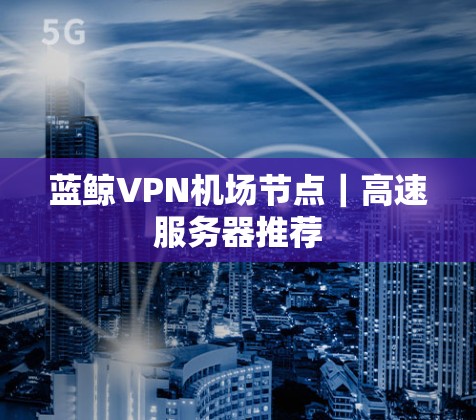 蓝鲸VPN机场节点｜高速服务器推荐