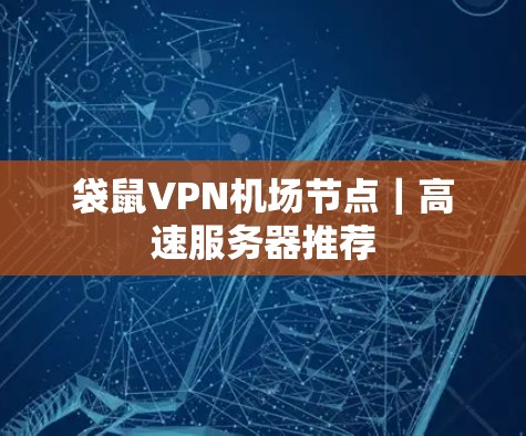 袋鼠VPN机场节点｜高速服务器推荐